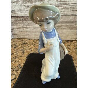Spain Casades Figurine of Girl in Overalls Vintage